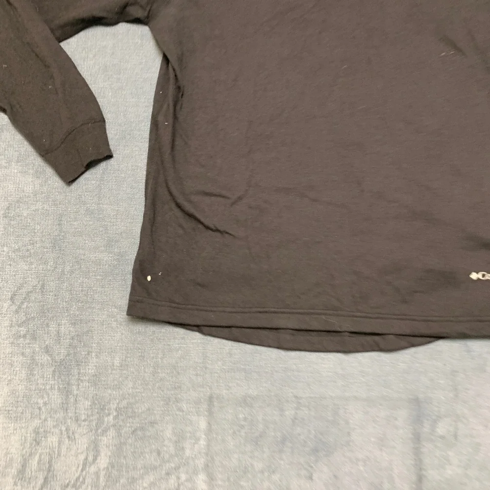 Columbia Sweater Mens Medium Black Cotton Blend Crewneck Raglan Sleeve Pullover